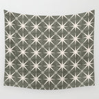arlo star tile - olive Wall Tapestry Gallery Image 4