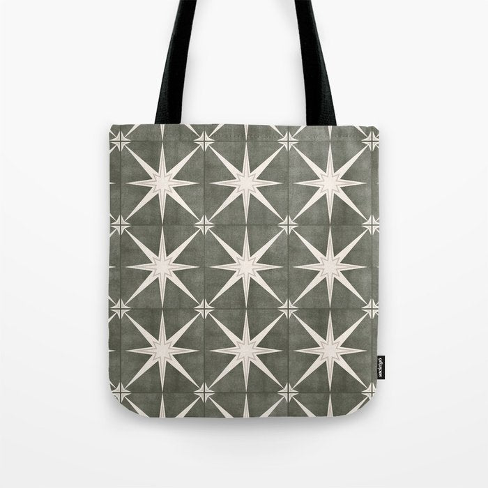 arlo star tile - olive Tote Bag Gallery Image 1
