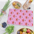 Retro love heart cartoon character pattern Cutting Board Gallery Image 2
