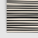 Natural Stripes Modern Minimalist Pattern in Black and Almond Cream  Poster Gallery Image 3