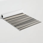 Natural Stripes Modern Minimalist Pattern in Black and Almond Cream  Yoga Mat Gallery Image 2