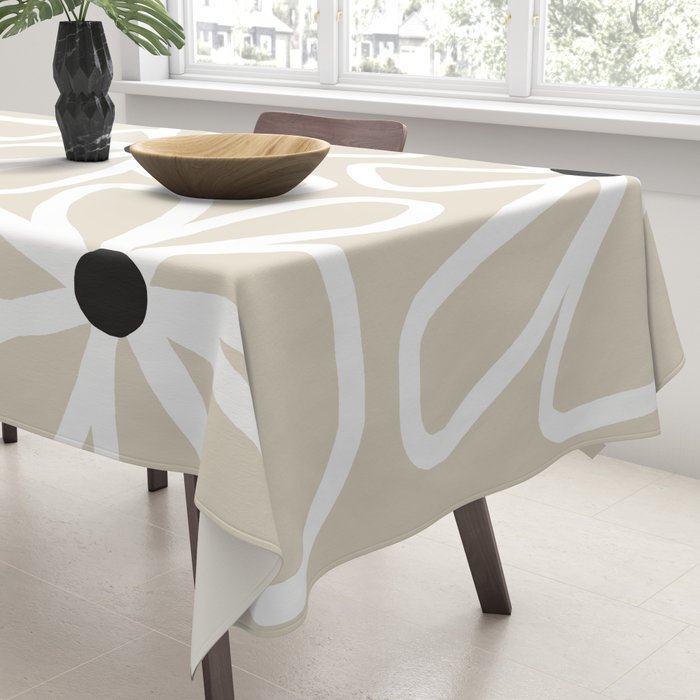 Daisy chain - neutral Tablecloth Gallery Image 3