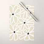 Daisy chain - neutral Wrapping Paper Gallery Image 1