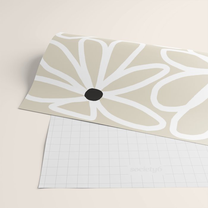 Daisy chain - neutral Wrapping Paper Gallery Image 2