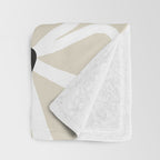 Daisy chain - neutral Throw Blanket Gallery Image 3