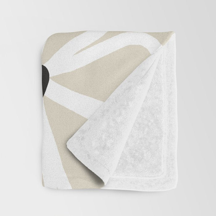 Daisy chain - neutral Throw Blanket Gallery Image 3