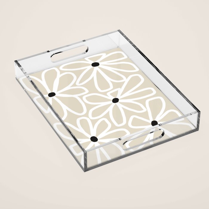 Daisy chain - neutral Acrylic Tray Gallery Image 1