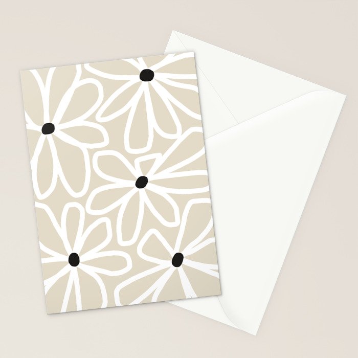 Daisy chain - neutral Stationery Card Gallery Image 2