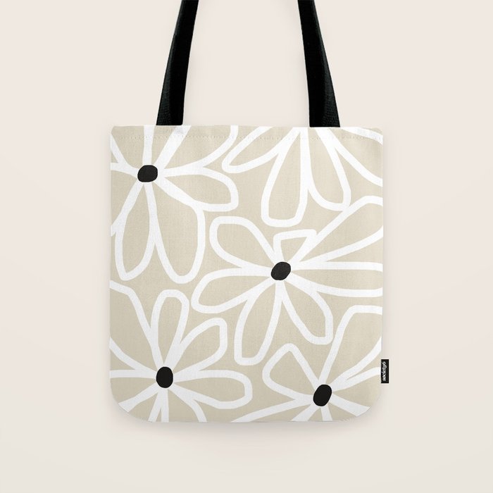 Daisy chain - neutral Tote Bag Gallery Image 1