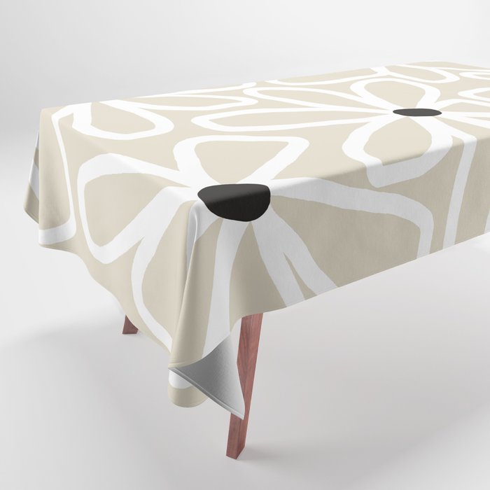 Daisy chain - neutral Tablecloth Gallery Image 1