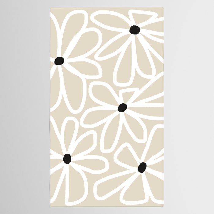 Daisy chain - neutral Tablecloth Gallery Image 2