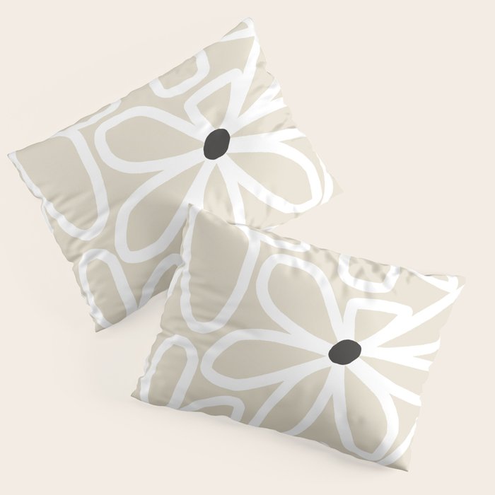 Daisy chain - neutral Pillow Sham Gallery Image 1