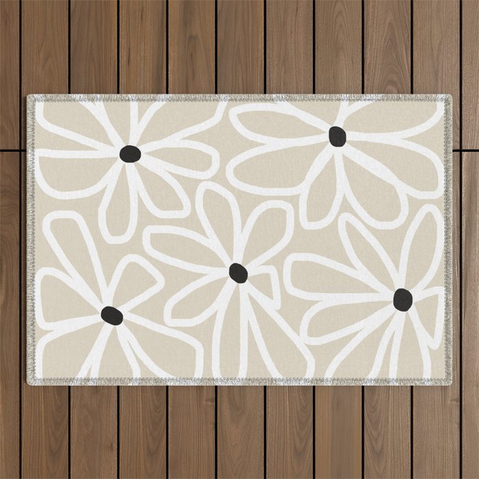 Daisy chain - neutral Outdoor Rug Gallery Image 1