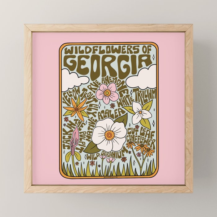 Georgia Wildflowers Mini Art Print Gallery Image 1