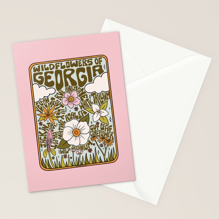 Georgia Wildflowers Stationery Card Gallery Image 2