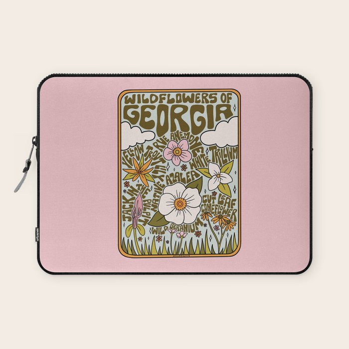 Georgia Wildflowers Laptop Sleeve Gallery Image 1