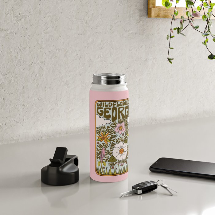 Georgia Wildflowers Water Bottle Gallery Image 4