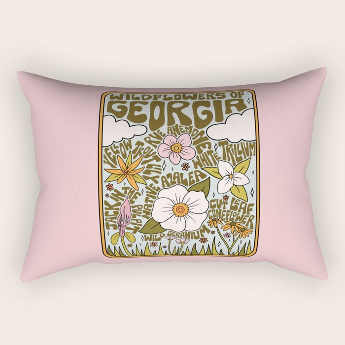 Georgia Wildflowers Rectangular Pillow Gallery Image 1