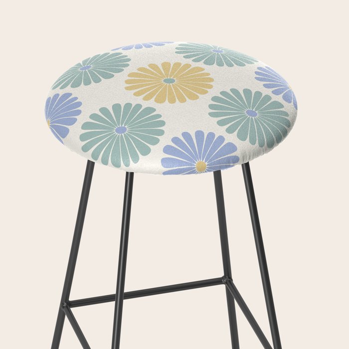 Retro Summer Daisies IV Stool Gallery Image 2