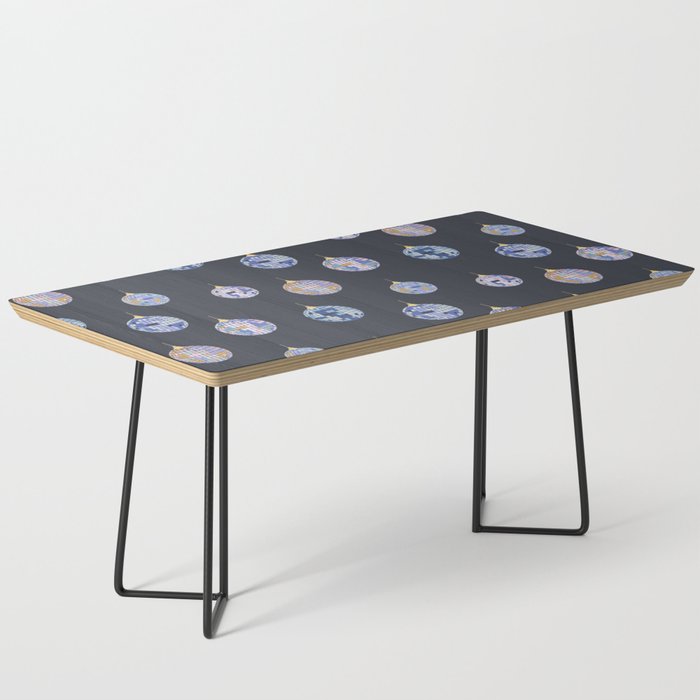 Disco balls party time pattern dark Coffee Table Gallery Image 1