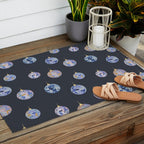 Disco balls party time pattern dark Outdoor Rug Gallery Image 2