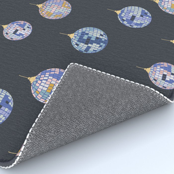 Disco balls party time pattern dark Rug Gallery Image 4