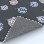 Disco balls party time pattern dark Rug Gallery Image 4