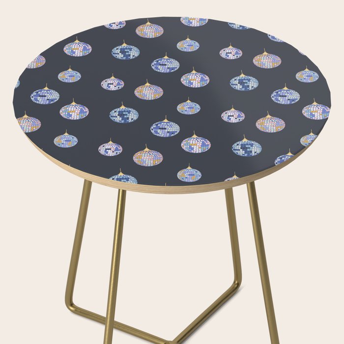Disco balls party time pattern dark Side Table Gallery Image 2