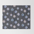 Disco balls party time pattern dark Throw Blanket Gallery Image 2