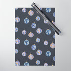 Disco balls party time pattern dark Wrapping Paper Gallery Image 1