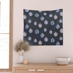 Disco balls party time pattern dark Wall Tapestry Gallery Image 2