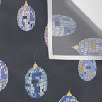 Disco balls party time pattern dark Wall Tapestry Gallery Image 3
