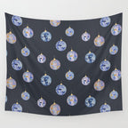 Disco balls party time pattern dark Wall Tapestry Gallery Image 4