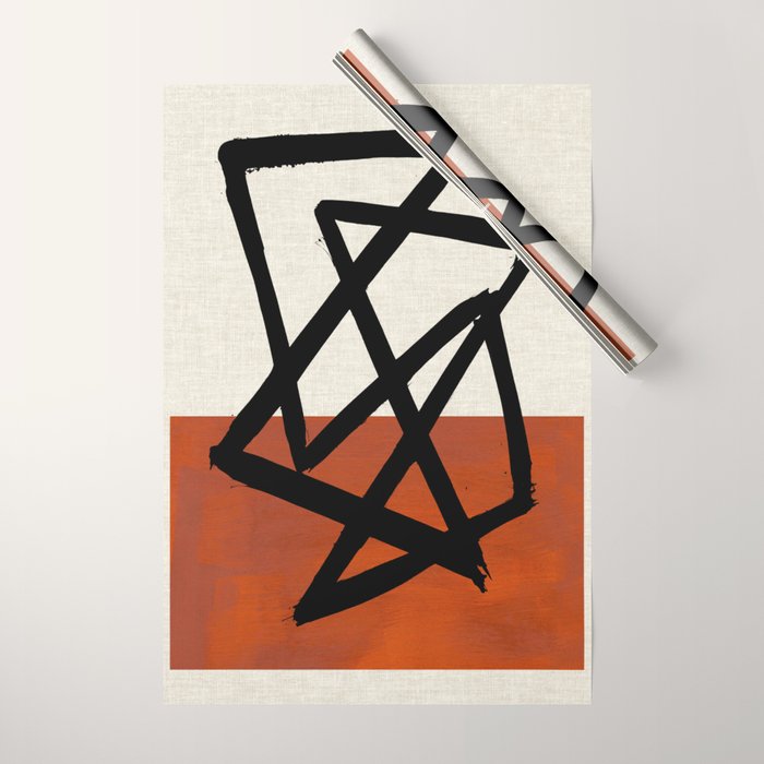 Orange Shards Wrapping Paper Gallery Image 1