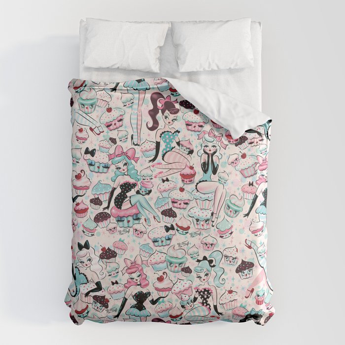 Cupcake Dolls Pattern Duvet Cover Gallery Image 6