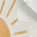 Peace Sun Face, Calm Happy Sunshine Watercolor Wall Tapestry Gallery Image 3