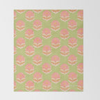 French Country Sunflower in Olive Throw Blanket Gallery Image 2