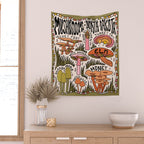 Mushrooms of North Dakota Wall Tapestry Gallery Image 2