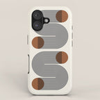 Abstraction_SUN_LINE_POP_ART_Minimalism_S001S iPhone Case Gallery Image 1