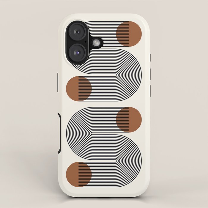 Abstraction_SUN_LINE_POP_ART_Minimalism_S001S iPhone Case Gallery Image 1