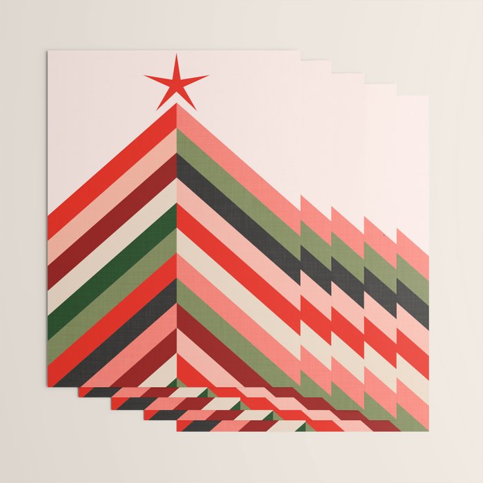 Chevron Christmas tree Wrapping Paper Gallery Image 3