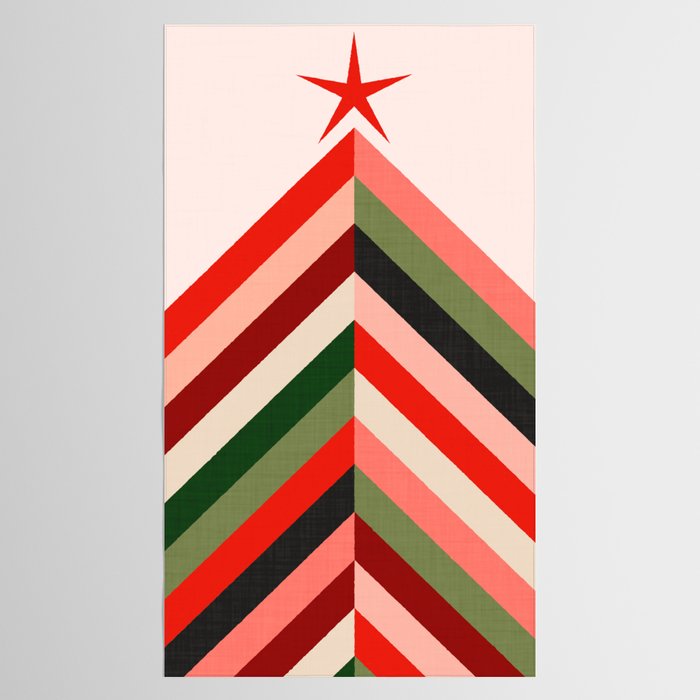 Chevron Christmas tree Tablecloth Gallery Image 2