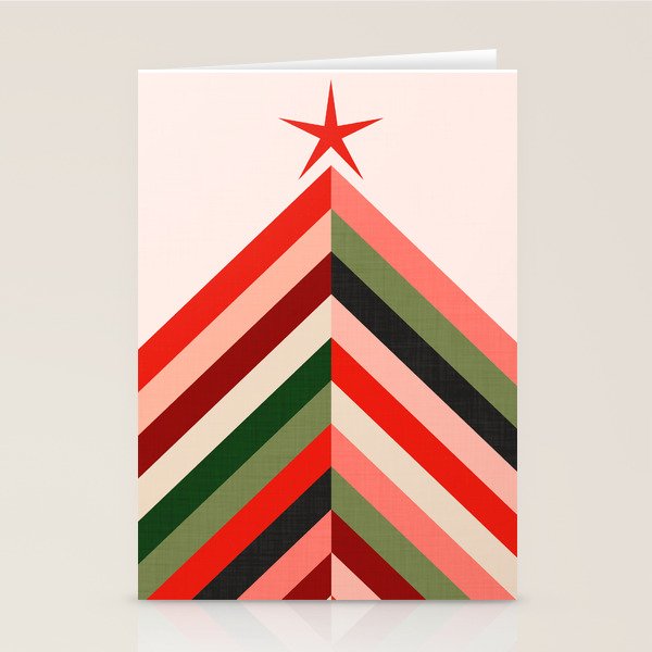 Chevron Christmas tree Stationery Card Gallery Image 2