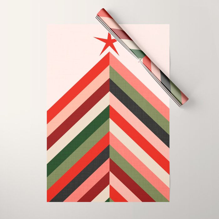 Chevron Christmas tree Wrapping Paper Gallery Image 1