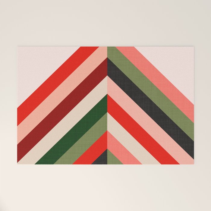 Chevron Christmas tree Welcome Mat Gallery Image 1