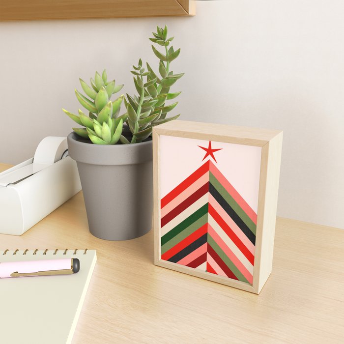 Chevron Christmas tree Mini Art Print Gallery Image 2