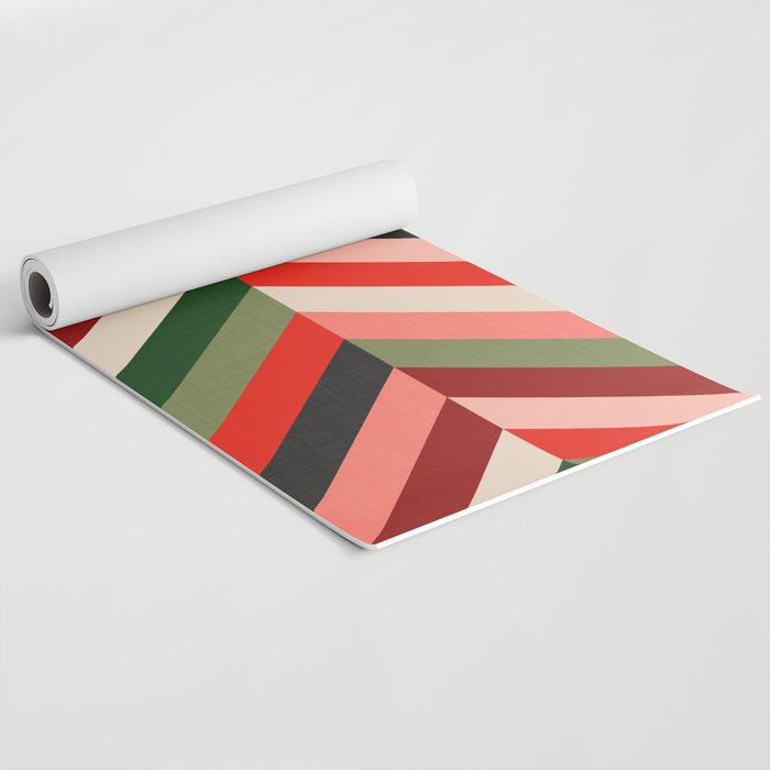 Chevron Christmas tree Yoga Mat Gallery Image 2