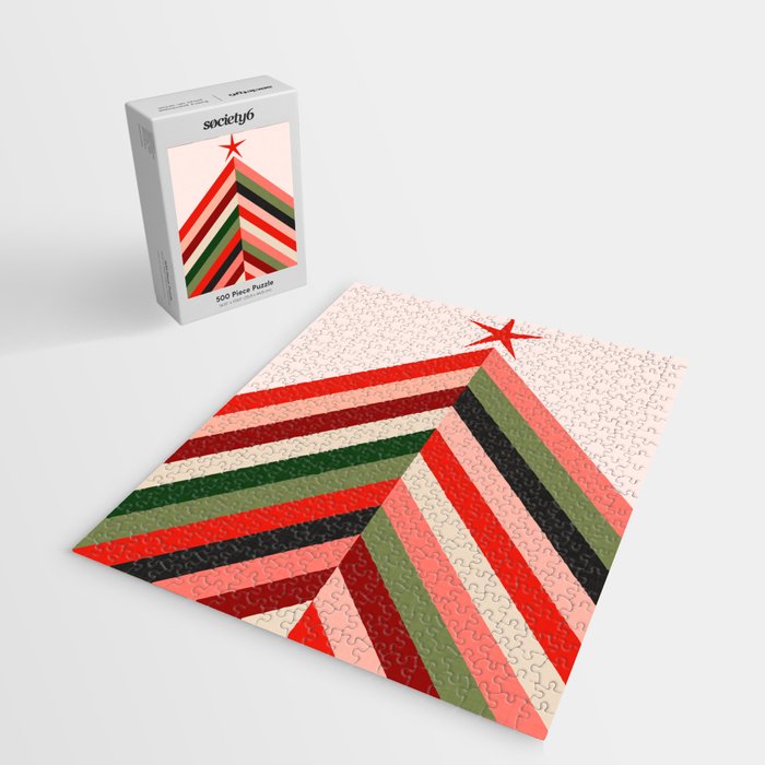 Chevron Christmas tree Jigsaw Puzzle Gallery Image 2