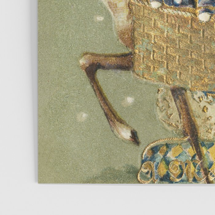 Vintage Christmas : Blue Cloaked Santa Claus Poster Gallery Image 3