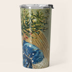 Vintage Christmas : Blue Cloaked Santa Claus Travel Mug Gallery Image 2